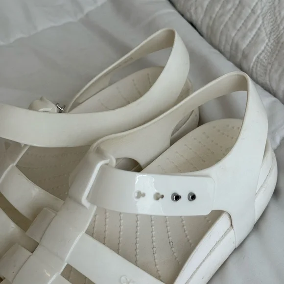 CROCS Kids Cream Sandals - Picture 2 of 3